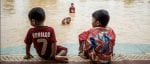 kids swimming in the water